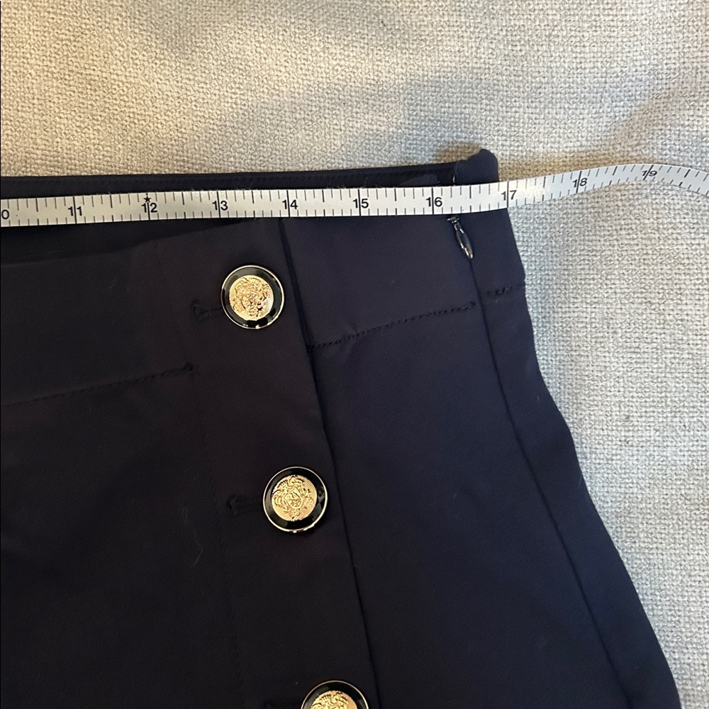 Ann Taylor Navy Blazer and wide leg pants with Gold Buttons - Picture 10 of 11